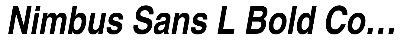 Nimbus Sans L Bold Condensed Italic